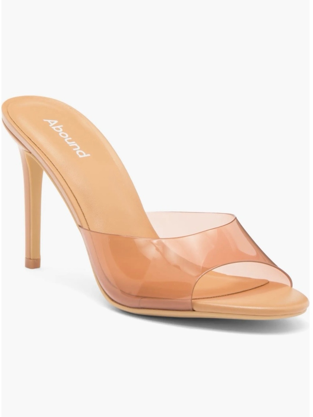 Abound Nude Tan Clear Strap Stiletto Mule
